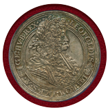神聖ローマ帝国 ハンガリー 1695年 ターラー銀貨 レオポルト1世 NGC MS63