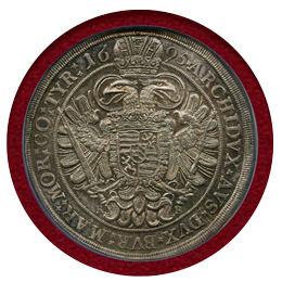 神聖ローマ帝国 ハンガリー 1695年 ターラー銀貨 レオポルト1世 NGC MS63