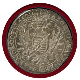 神聖ローマ帝国 ハンガリー 1659年 ターラー銀貨 レオポルト1世 NGC MS63