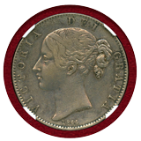 イギリス 1844年 クラウン銀貨 ヴィクトリア ヤングヘッド 8Point NGC XF45