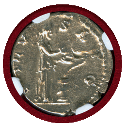 ローマ帝国 117-138年 デナリウス 銀貨 ハドリアヌス NGC AU