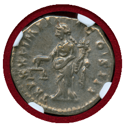 ローマ帝国 161-180年 デナリウス 銀貨 マルクス・アウレリウス NGC Ch VF