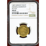 ドイツ マンスフェルト-ボルンステッド 1687年 ダカット金貨 NGC MS60