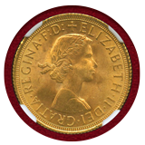 【SOLD】イギリス 1958年 ソブリン 金貨 エリザベス2世 NGC MS65