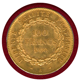 フランス 1900A 100フラン 金貨 エンジェル立像 PCGS MS62