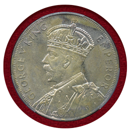 ニュージーランド 1935年 クラウン 銀貨 ワイタンギ条約 ジョージ5世 PR65