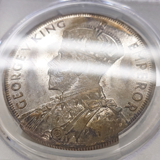 ニュージーランド 1935年 クラウン 銀貨 ワイタンギ条約 ジョージ5世 PR65