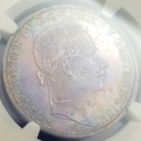 【SOLD】オーストリア 1861A ターラー 銀貨 フランツヨーゼフ1世 NGC MS63