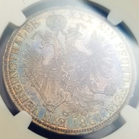 【SOLD】オーストリア 1861A ターラー 銀貨 フランツヨーゼフ1世 NGC MS63