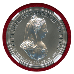 オーストリア 2018年 20ユーロ銀貨 マリア・テレジア生誕 300周年 PF70