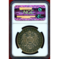 ドイツ ブレーメン 1906J 5マルク 銀貨 NGC PF61