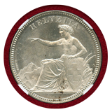 スイス 1874B 5フラン 銀貨 ヘルベティア座像 NGC MS64