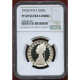イタリア 1992R 500リレ 銀貨 コロンブスの船 NGC PF69UC