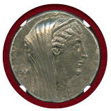 【SOLD】プトレマイオス朝 紀元前270-68 アルシノエ2世 デカドラクマ 銀貨 Ch XF