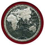 イギリス 1820年 MAP OF THE WORLD メダル ホワイトメタル PCGS SP63