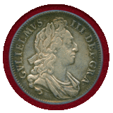 イギリス 1696年 クラウン 銀貨 ウィリアム3世 PCGS AU50