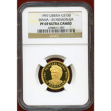 【SOLD】リベリア共和国 1997年 100ドル 金貨 ダイアナ妃追悼 PF69UC