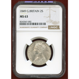 イギリス 1849年 銀貨 ヴィクトリア ゴッドレスフローリン NGC MS63
