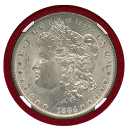 アメリカ 1884-O $1 銀貨 モルガンダラー NGC MS64