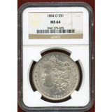 アメリカ 1884-O $1 銀貨 モルガンダラー NGC MS64