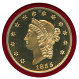 アメリカ 1855(2001) ケロッグ50ドル金貨  リストライク PCGS Gem Proof