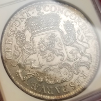 オランダ ユトレヒト 1760年 デュカトン 銀貨 シルバーライダー NGC MS62