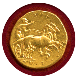 古代ギリシャ シラクサ 紀元前317-310年 デカドラクマ金貨 アガトクレス EF