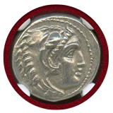 マケドニア王国 紀元前336-323 ドラクマ銀貨 アレキサンダーⅢ Ch XF