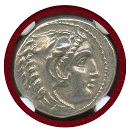 マケドニア王国 紀元前336-323 ドラクマ銀貨 アレキサンダーⅢ Ch XF