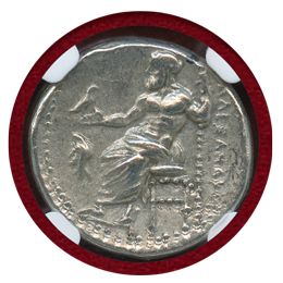 マケドニア王国 紀元前336-323 ドラクマ銀貨 アレキサンダーⅢ Ch XF