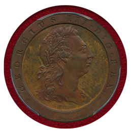 イギリス 1797年 試作 ペニー銅貨 プルーフ ジョージ3世 車輪銭 PCGS PR64