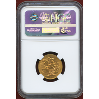 イギリス 1905年 ソブリン 金貨 エドワード7世 NGC MS62