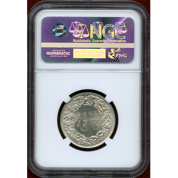 JCC | ジャパンコインキャビネット / スイス 1964B 2フラン 銀貨 