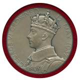 イギリス 1937年 銀メダル ジョージ6世戴冠記念 NGC MS65