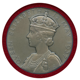 イギリス 1937年 銀メダル ジョージ6世戴冠記念 NGC MS65