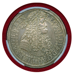 【SOLD】神聖ローマ帝国  (1657-05) 2ターラー銀貨 レオポルト1世 MS63