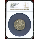 ドイツ ザクセン 1678年 ターラー 銀貨 聖ジョージの竜退治 NGC UNC DETAILS