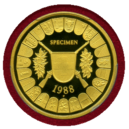 スイス 現代射撃祭 1988年 100フラン 黄銅貨 試作 アルトドルフ SP69