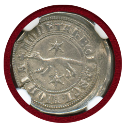 ハンガリー スラヴォニア(1270-72) デナール銀貨 ステファン5世 NGC MS63