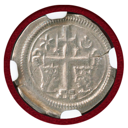 ハンガリー スラヴォニア(1270-72) デナール銀貨 ステファン5世 NGC MS63