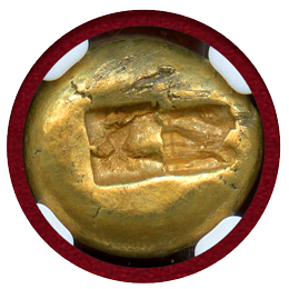 リディア王国 紀元前610-546年 1/3ステーター エレクトラム貨 ライオン Ch VF