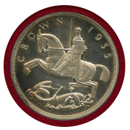 イギリス 1935年 クラウン 銀貨 ジョージ5世 PCGS PR64CAM