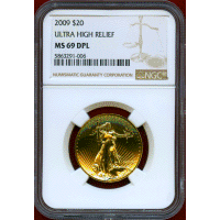アメリカ 2009年 $20 金貨 ウルトラハイレリーフ NGC MS69DPL