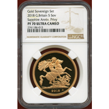 イギリス 2018年 5ポンド金貨 エリザベス2世戴冠65周年記念 NGC PF70UC