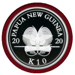 【SOLD】パプアニューギニア 2020年 10キナ 銀貨 極楽鳥 PCGS PR70DCAM
