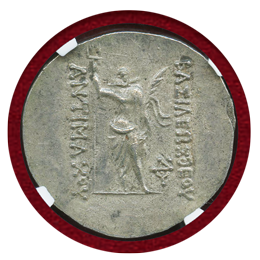 バクトリア王国 180-165 BC テトラドラクマ銀貨 アンティマコス1世 Ch AU