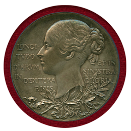 イギリス 1897年 ヴィクトリア女王即位60周年 銀メダル NGC MS61