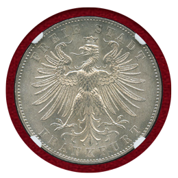 【SOLD】ドイツ フランクフルト 1862年 ターラー 銀貨 ドイツ連邦射撃祭 NGC MS62