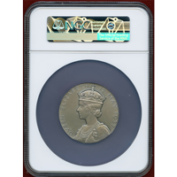 イギリス 1937年 銀メダル ジョージ6世戴冠記念 NGC MS65
