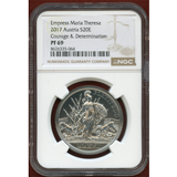 オーストリア 2017年 20ユーロ銀貨 マリアテレジア生誕 300周年 PF69
